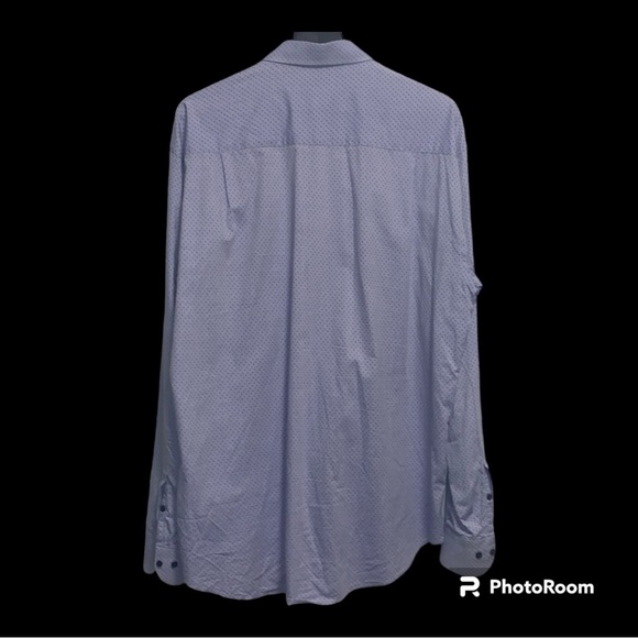 2/$14 💀 | Leon Henry | Men’s XXL Dress Shirt | Blue & Black - Picture 4 of 6
